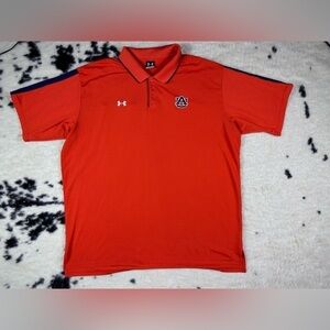 Under Armour Men's Orange University of Auburn Athletic Polo Size XXL
